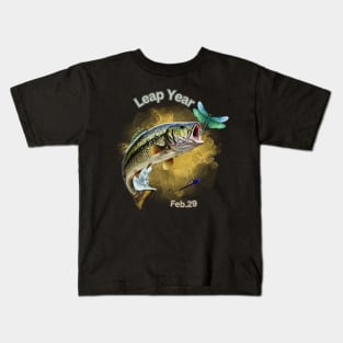 Fishing Lovers Leap Year Kids T-Shirt